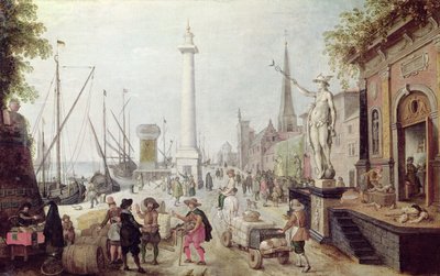 The Ancient Port of Antwerp by Sebastian Vrancx